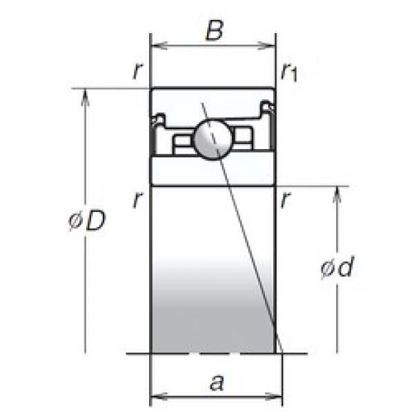 80 mm x 125 mm x 27 mm  NSK 80BER20HV1V радиально-упорные шарикоподшипники #1 image