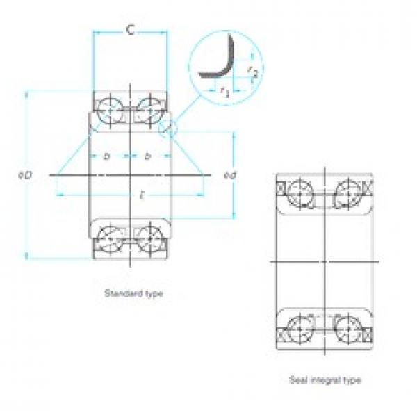 35 mm x 61,8 mm x 31 mm  KOYO DAC3562AWCS35 радиально-упорные шарикоподшипники #1 image