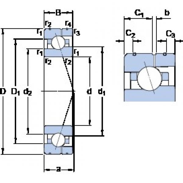 25 mm x 47 mm x 12 mm  SKF 7005 ACE/P4AL радиально-упорные шарикоподшипники #1 image