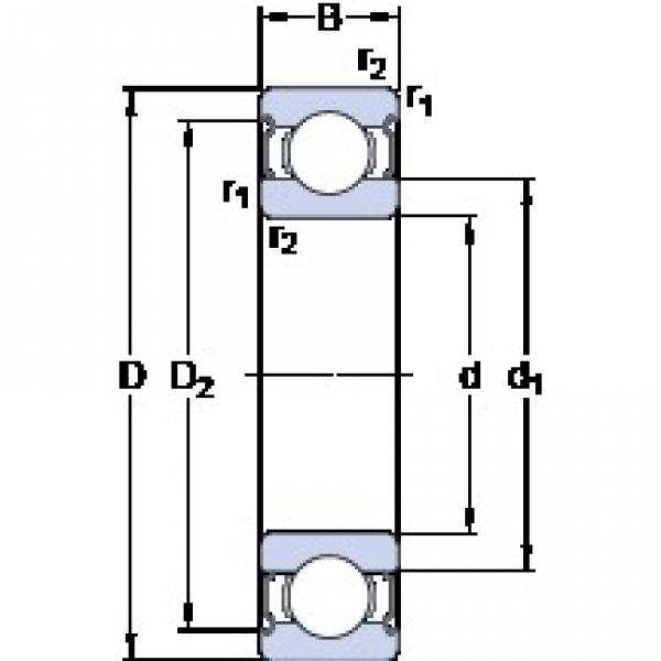 6 mm x 19 mm x 6 mm  SKF 626-2Z радиальные шарикоподшипники #1 image