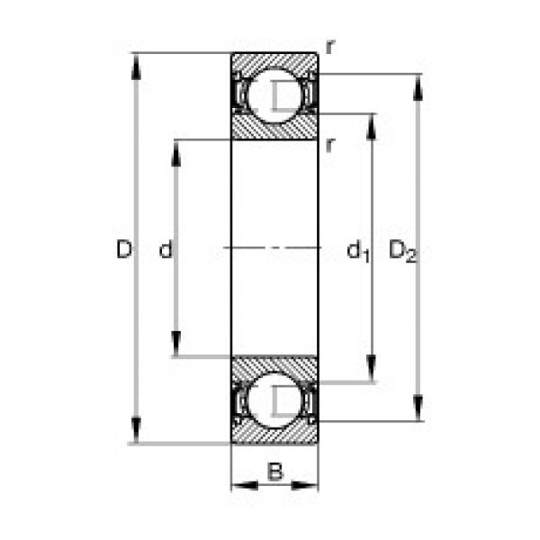 20 mm x 32 mm x 7 mm  FAG 61804-2RSR радиальные шарикоподшипники #1 image