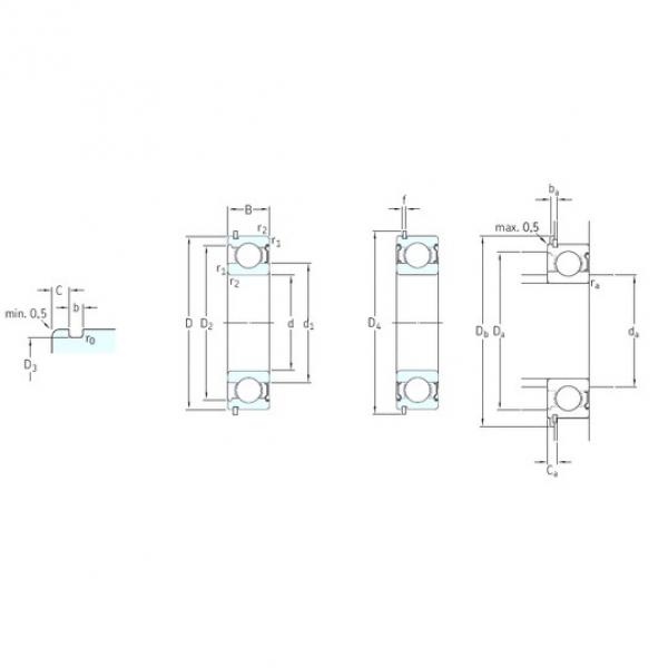 45 mm x 85 mm x 19 mm  SKF 6209-2ZNR радиальные шарикоподшипники #1 image