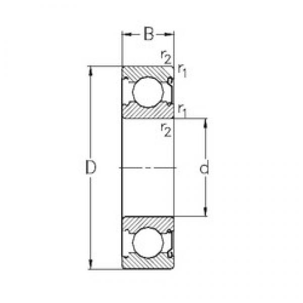 40 mm x 90 mm x 23 mm  NKE 6308-Z радиальные шарикоподшипники #1 image