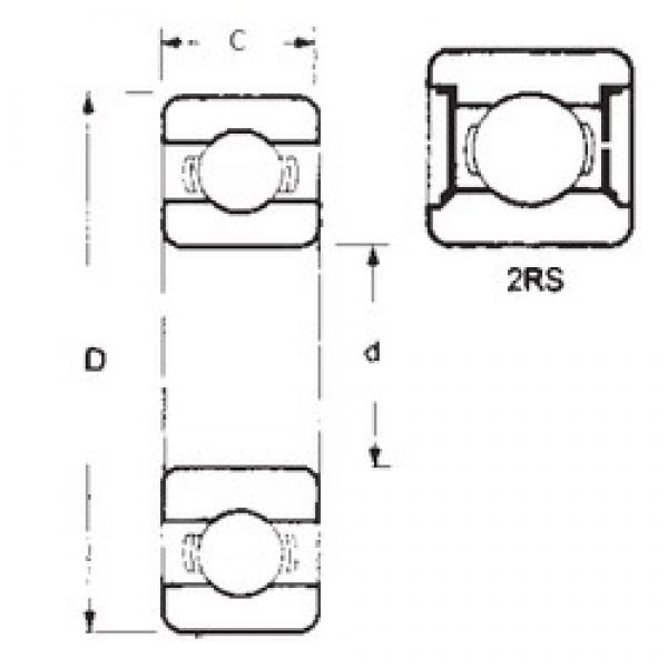 15,875 mm x 41,275 mm x 12,7 mm  FBJ 1628-2RS радиальные шарикоподшипники #1 image