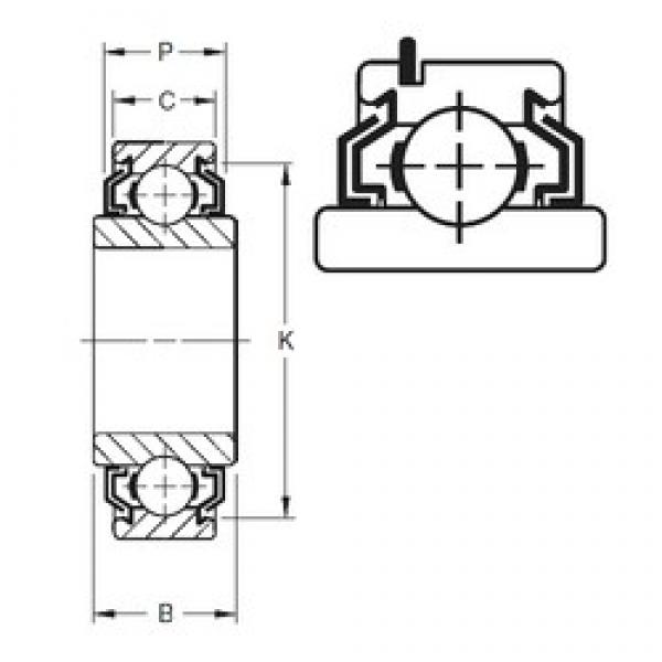 25 mm x 52 mm x 16,75 mm  Timken 205KLLG2 радиальные шарикоподшипники #1 image