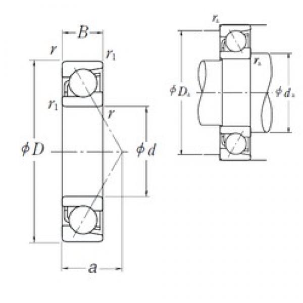 40 mm x 80 mm x 18 mm  NSK 7208 A радиально-упорные шарикоподшипники #1 image