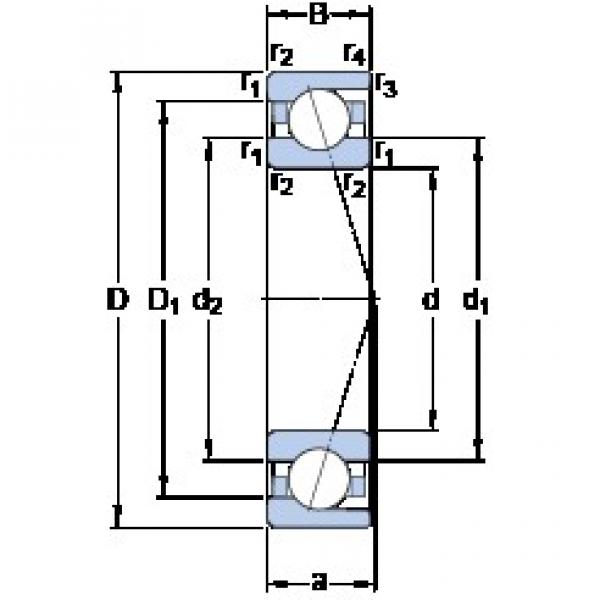 105 mm x 160 mm x 26 mm  SKF 7021 CD/P4A радиально-упорные шарикоподшипники #1 image