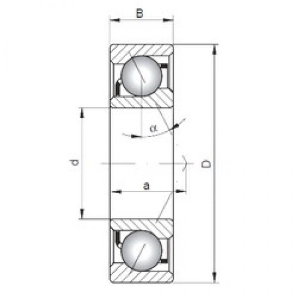 160 mm x 340 mm x 68 mm  ISO 7332 C радиально-упорные шарикоподшипники #1 image