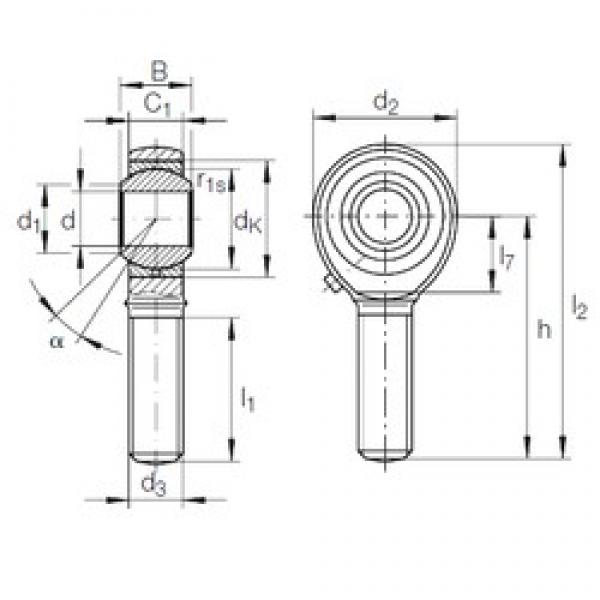 18 mm x 35 mm x 23 mm  INA GAKL 18 PB подшипники скольжения #1 image