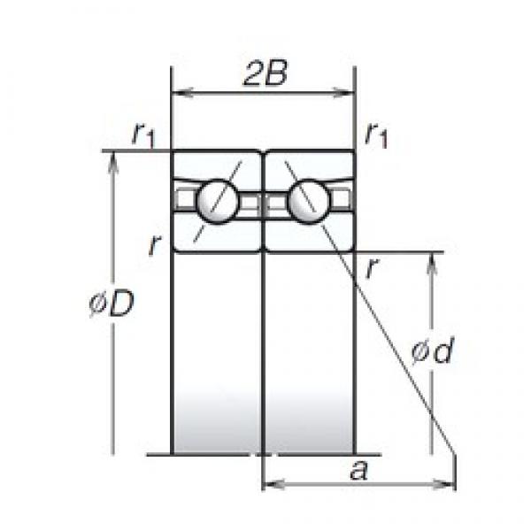 70 mm x 110 mm x 18 mm  NSK 70BTR10S радиально-упорные шарикоподшипники #1 image