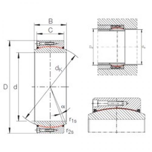 950 mm x 1250 mm x 400 mm  INA GE 950 DW-2RS2 подшипники скольжения #1 image