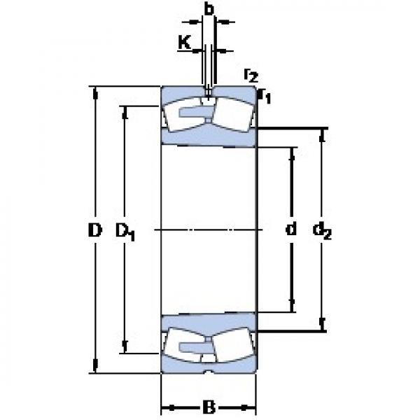 800 mm x 1420 mm x 488 mm  SKF 232/800 CAKF/W33 сферические роликоподшипники #1 image