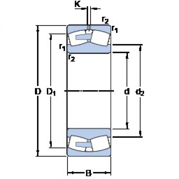 900 mm x 1090 mm x 190 mm  SKF 248/900 CAMA/W20 сферические роликоподшипники #1 image