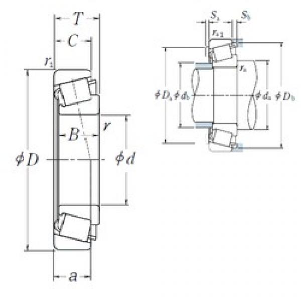 105 mm x 190 mm x 36 mm  NSK HR30221J конические роликовые подшипники #1 image